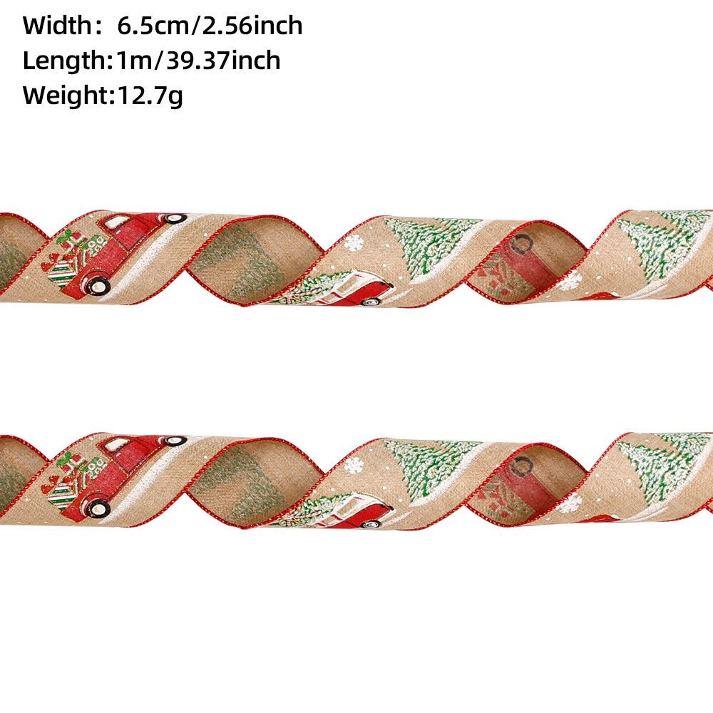 1M Khaki Car Tree (6.5CM) Ribbon