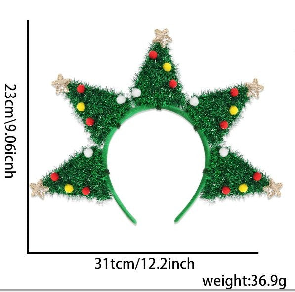 2 Pc Christmas Tree Headband 2
