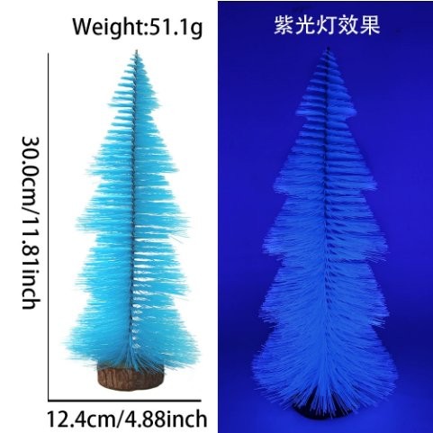 20cm Fluorescent Blue Tower Tree 3