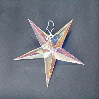 30cm PET Clear Rainbow Five-Pointed Star