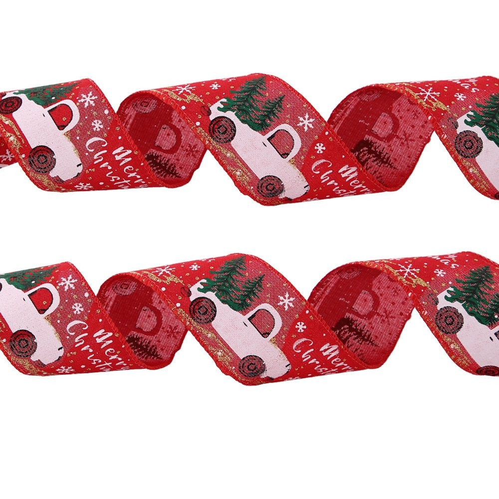 3m Red Christmas Ribbon (Wide 6.3cm)