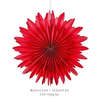 45cm White 3D Paper Flower (150g White Kraft Paper) Honeycomb 2