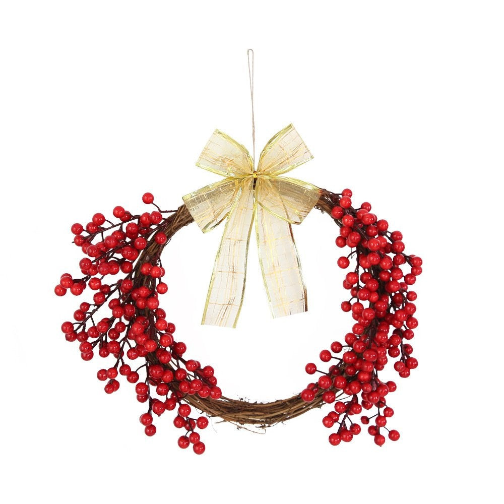 Bow Red Berry Wreath a Ornament 2