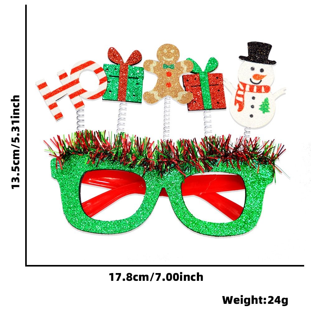 Bow Reindeer Wreath Glasses 4