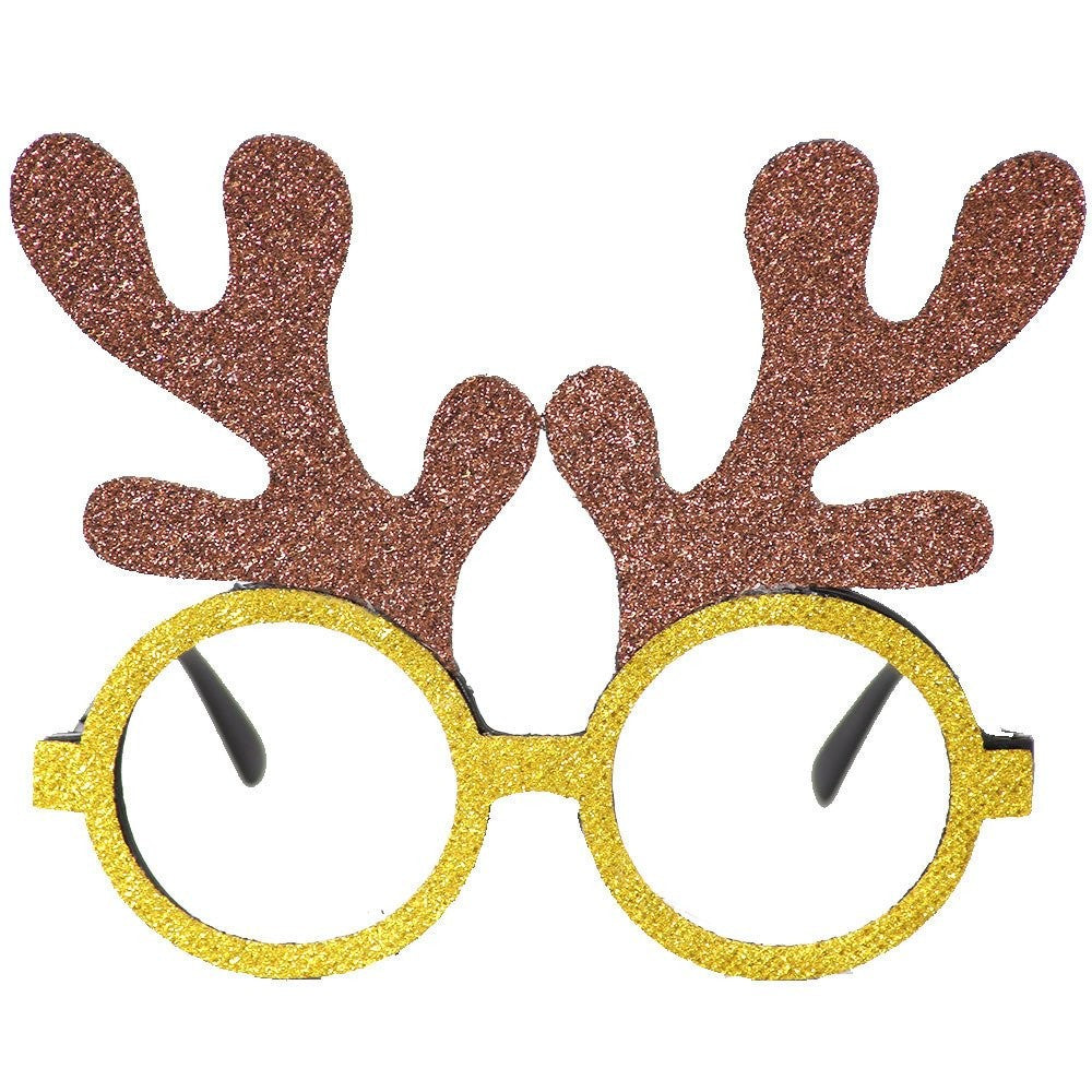 Brown Antler Gold Frame Glasses