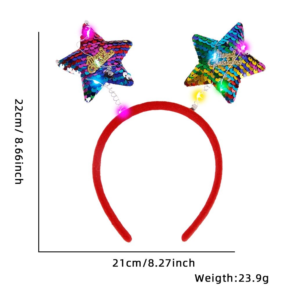 Christmas Five-Pointed Star Headband (with LED)