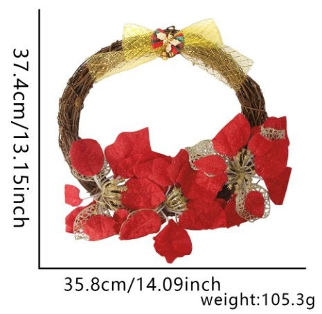 Christmas Flower Vine Ring Ornament
