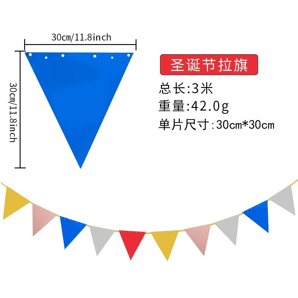 Christmas Hollow Cut Pennant Bunting 2