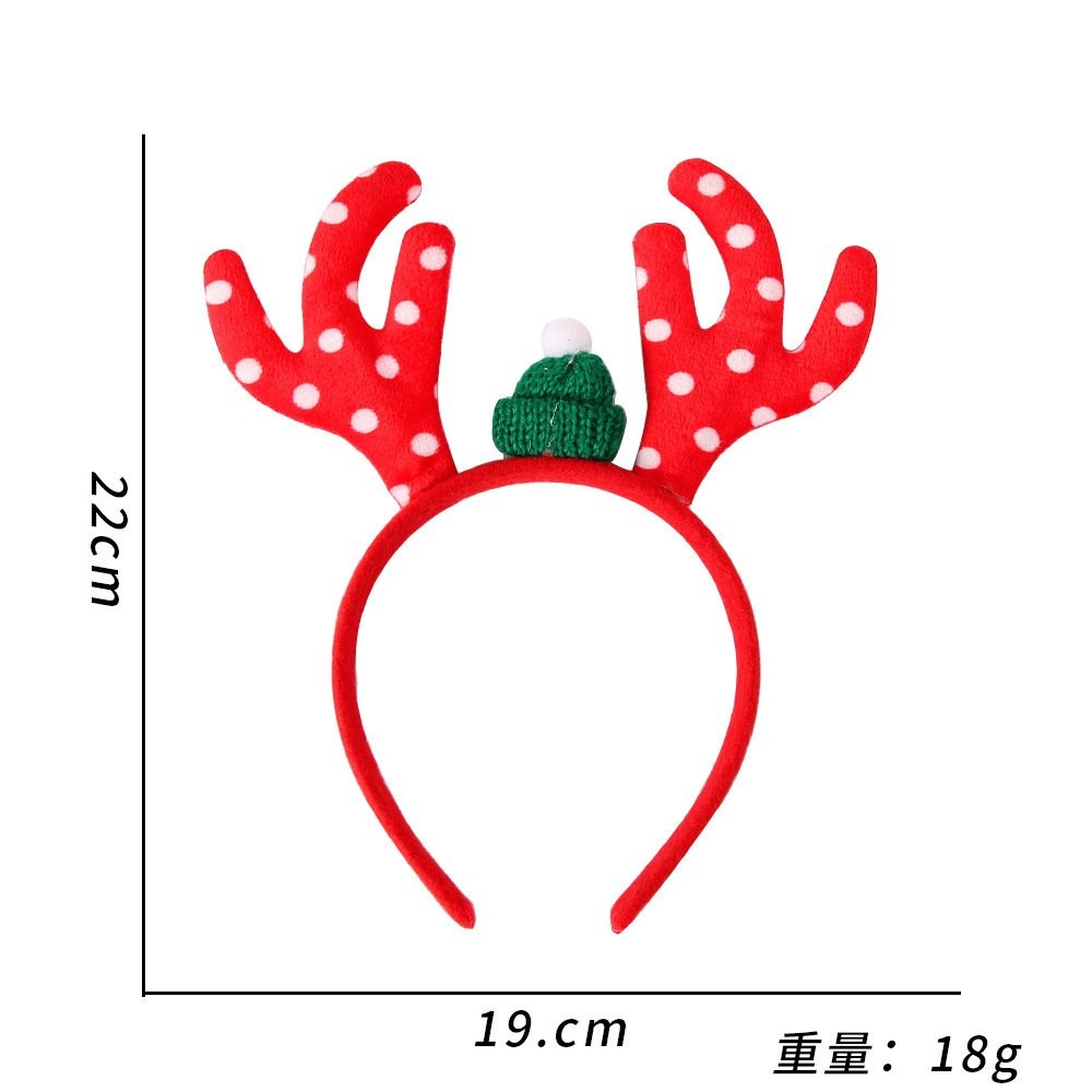 Christmas Red Dots Antler Headband