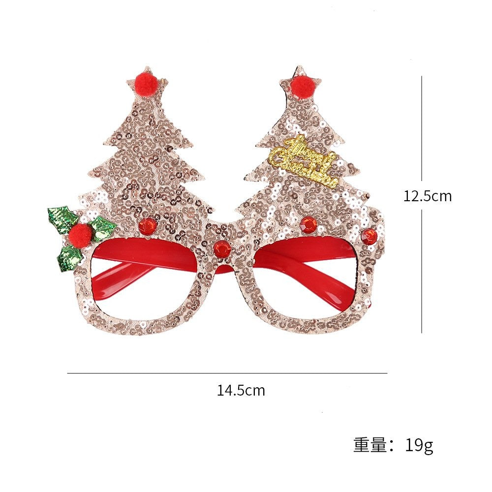 Christmas Tree Random Rose Gold Glasses
