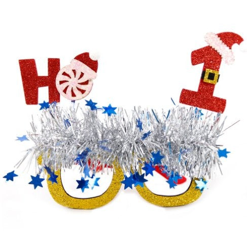 Christmas Tree Snowman Tinsel Boa Glasses 12