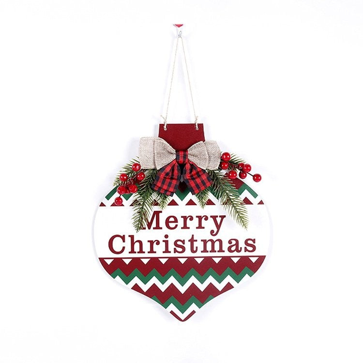 Colorful Wooden Round Hanging Sign Ornament 29.5x33.5cm