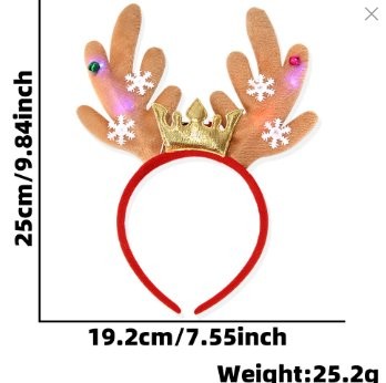 Crown Snowflake Brown Antler Headband