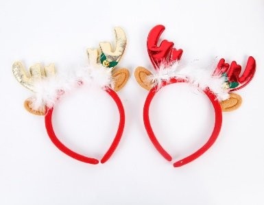 Feather Ears Bright Fabric Antler Head Bopper
