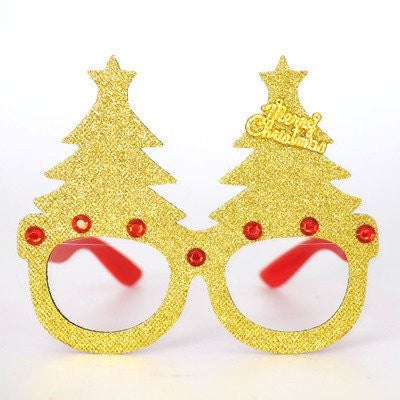 Gold Christmas Tree Glasses 12*14.5cm