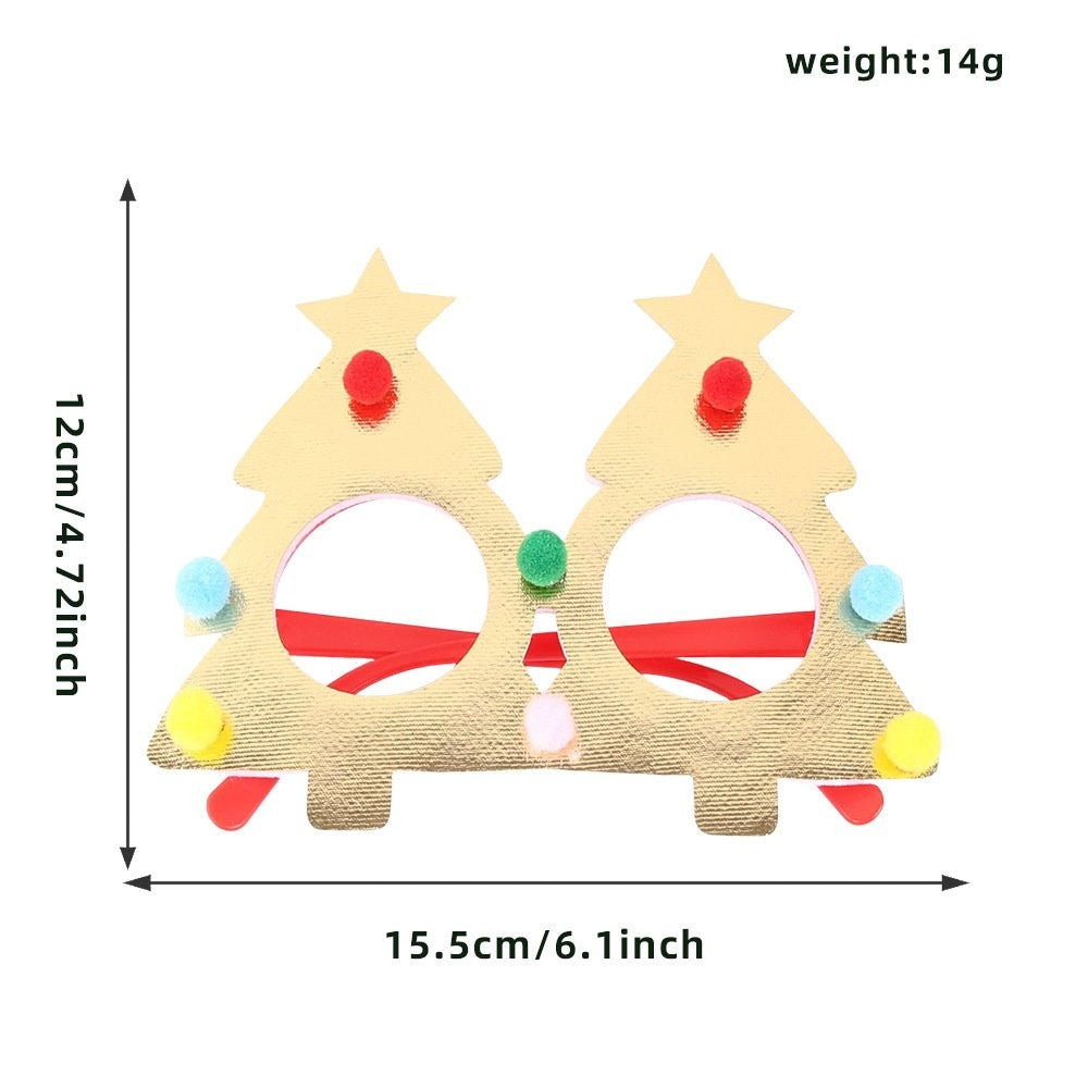Gold Christmas Tree Glasses 12*15cm