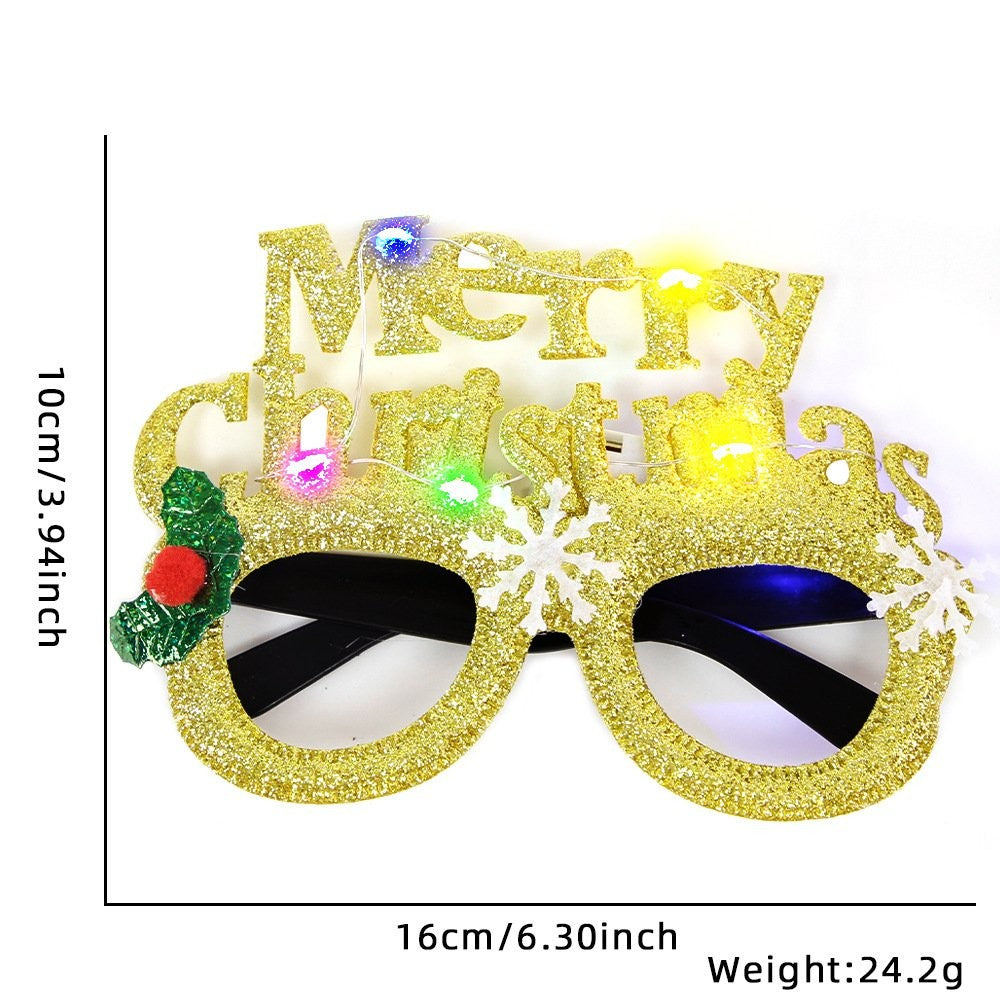 Gold English Style (with LED) Glasses