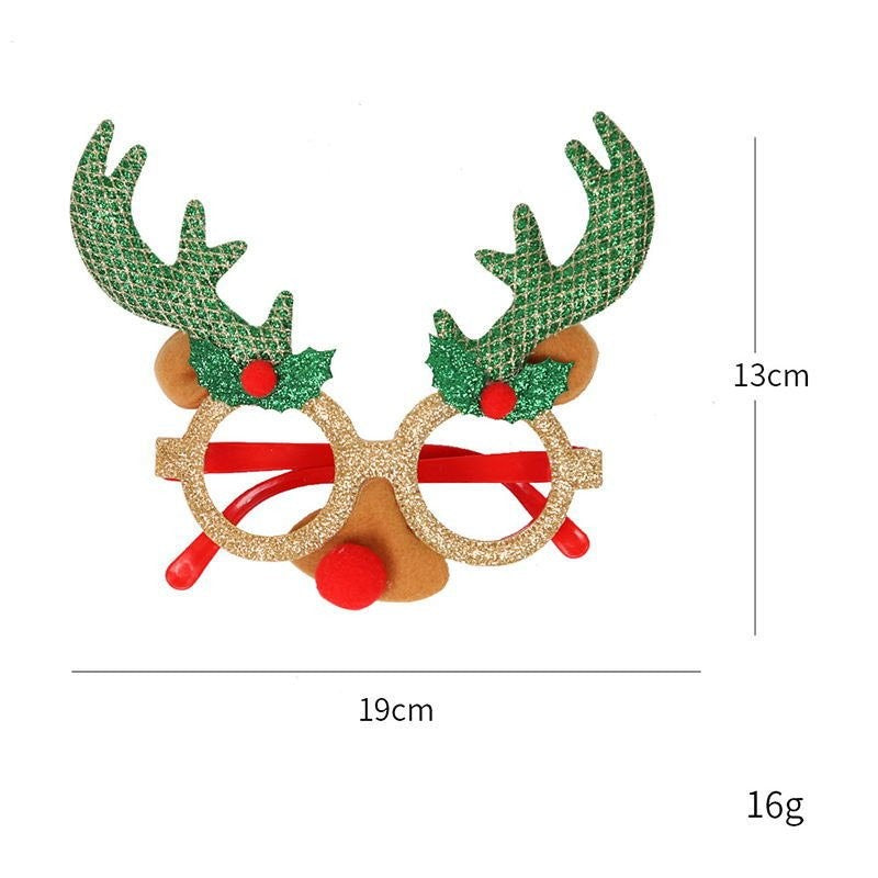 Gold Glasses Frame Green Long Antler