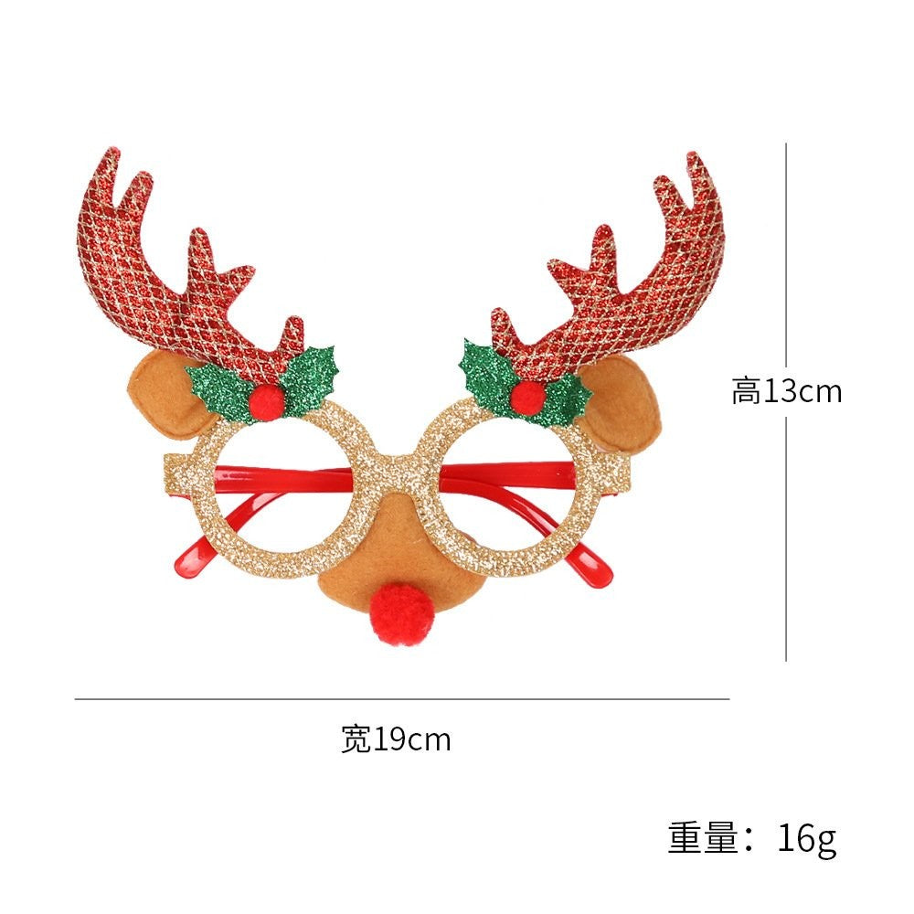 Gold Glasses Frame Red Long Antler