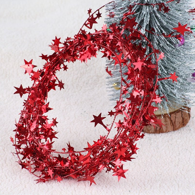 Gold Iron Wire Five-Pointed Star Tinsel 5