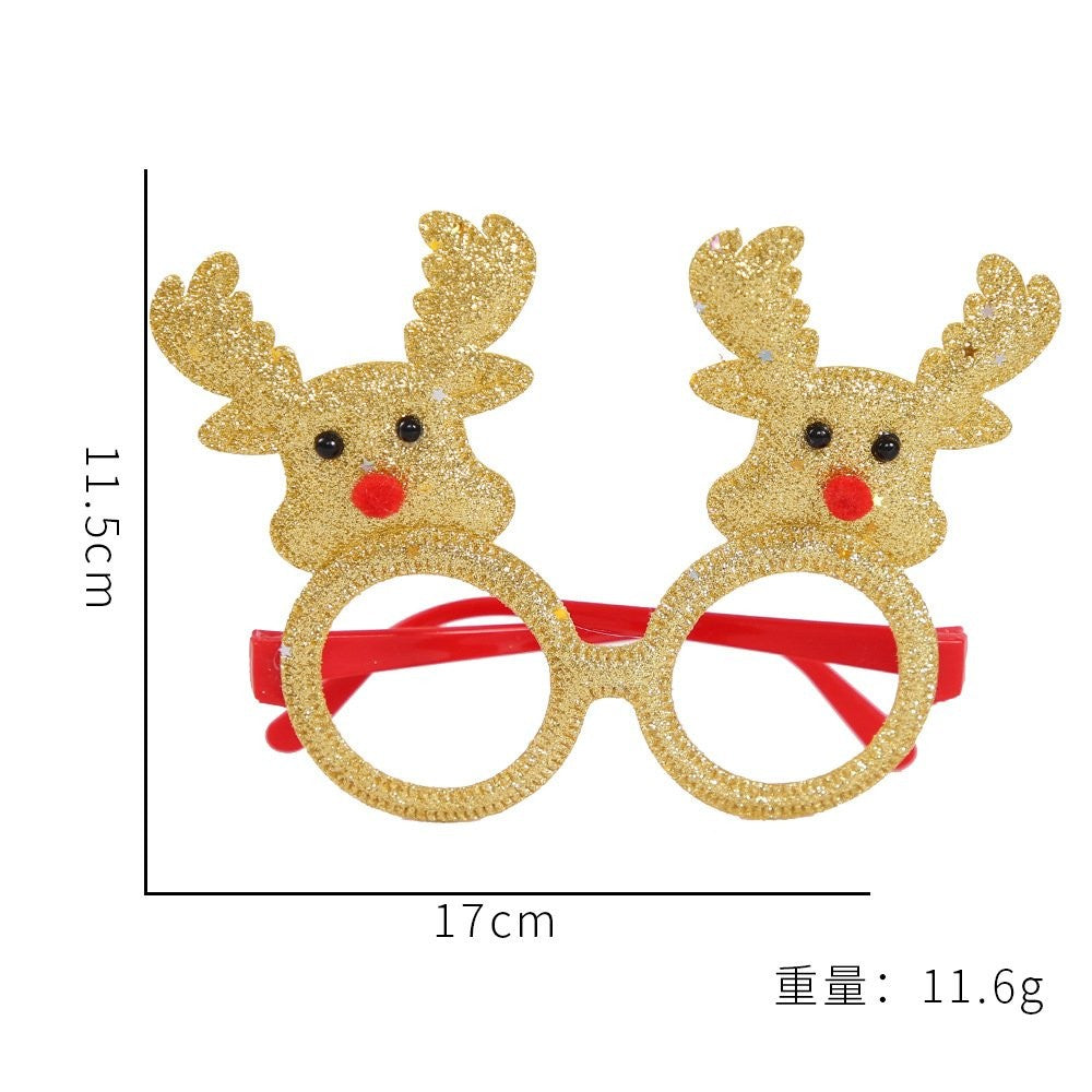 Gold Reindeer Glasses
