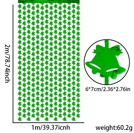 Green Bell Tinsel Curtain