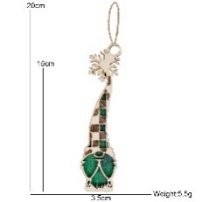 Green Plaid Faceless Santa a Hanging Sign 6