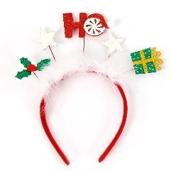 HO Star White Fluffy Headband 21.5*20.5cm