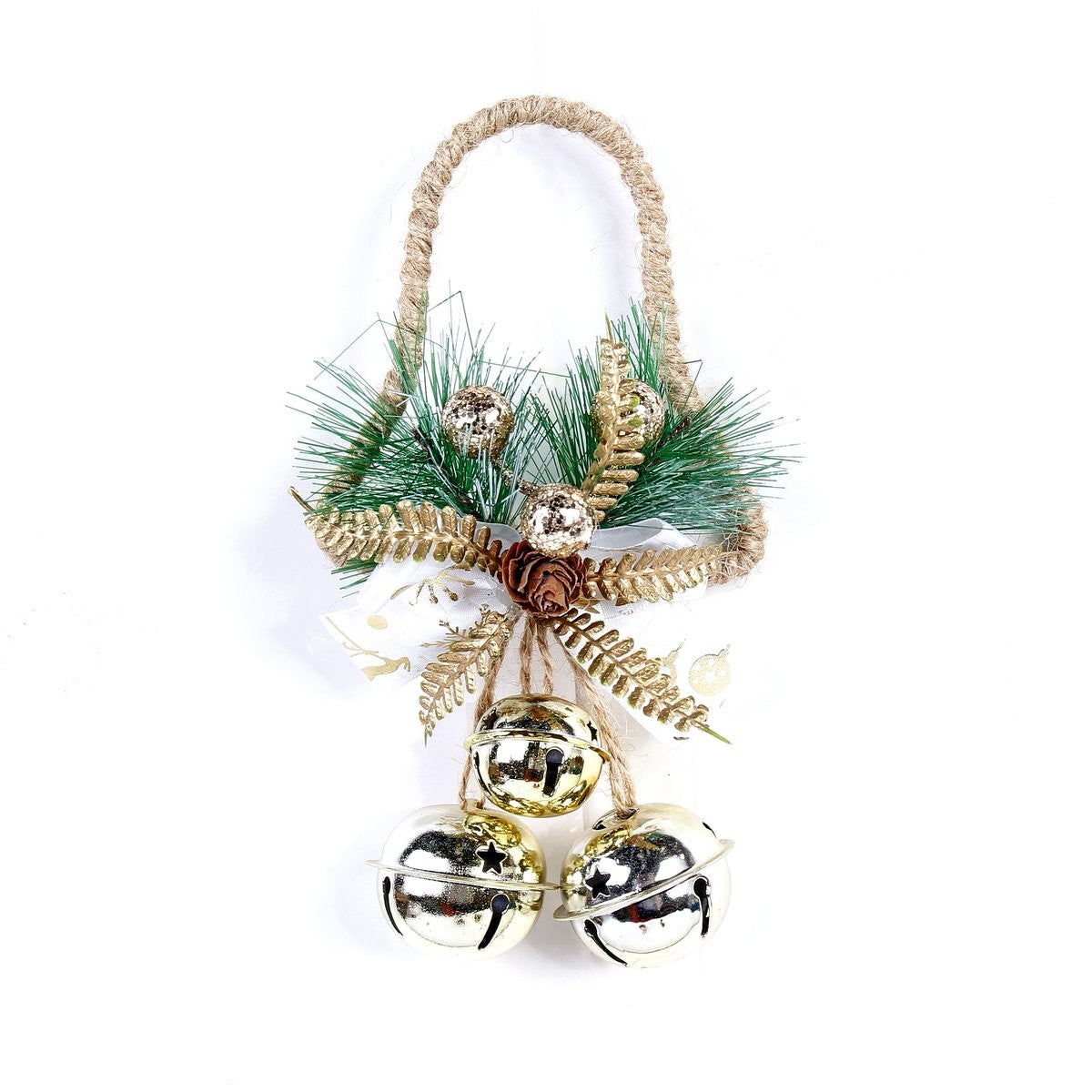 Jute Twine Bell Shape - Gold Five Star Bell Garland