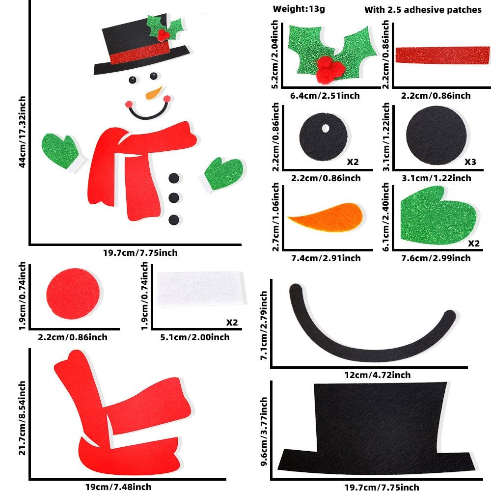 Large Santa Claus Style (Includes 60 Pc Glue Dots) Door Sticker 4