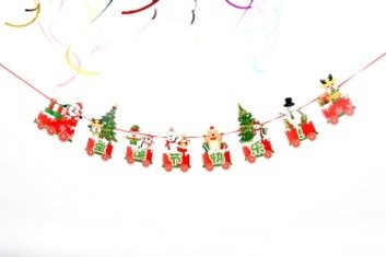 Merry Christmas Small Train Bunting