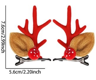 Mushroom Red Antler Hair Clip