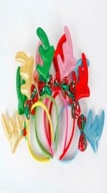 New Shiny Wire Fabric Bow Antler Head Bopper