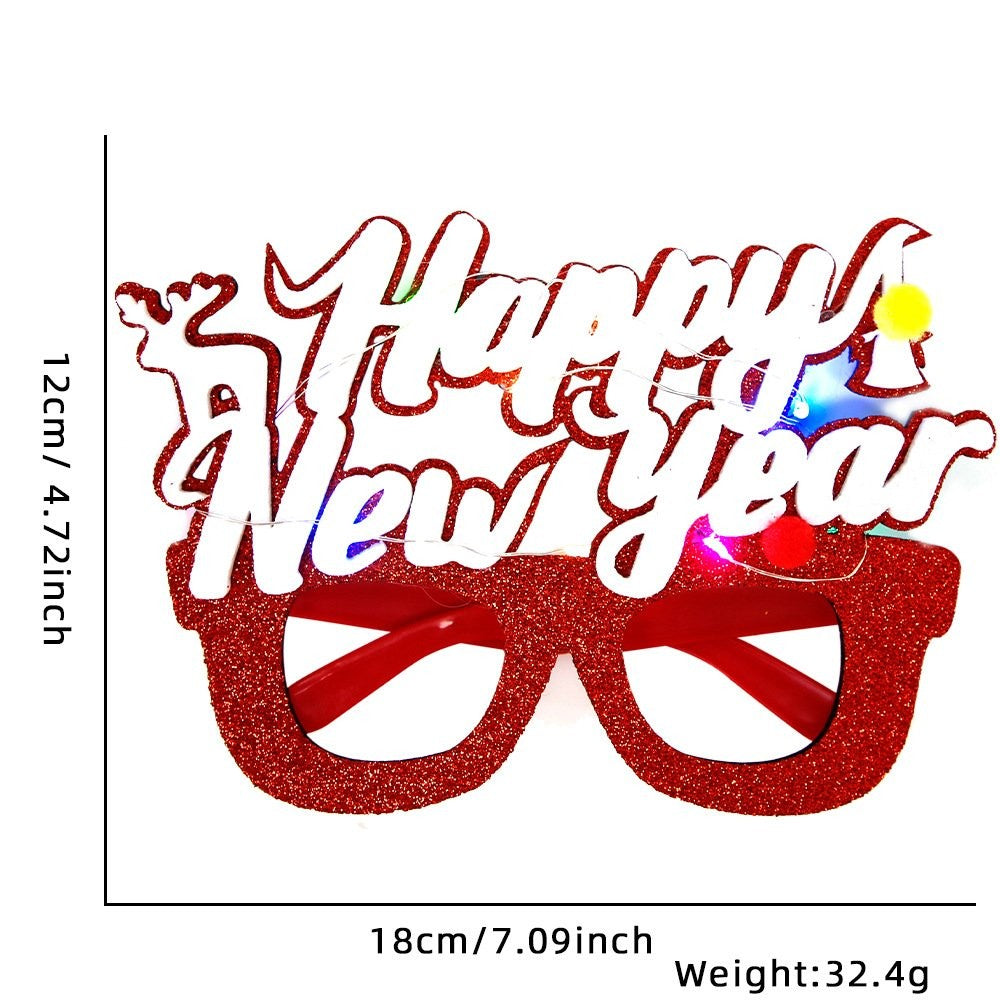 New Year Happy Letter Style (with LED) Glasses