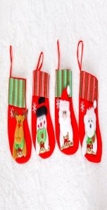 Non-Woven Fabric Vertical Stripe Opening Small Stocking