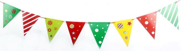 Paper Air Rainbow Triangle Bunting