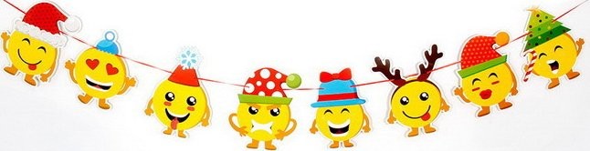 Paper Cartoon Smile Face Emoji Bunting