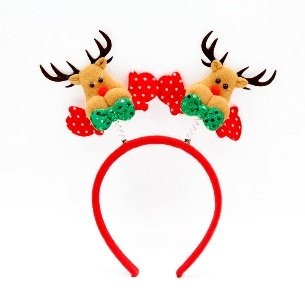 Polka Dot Reindeer Head / Tree Spring Head Bopper 2