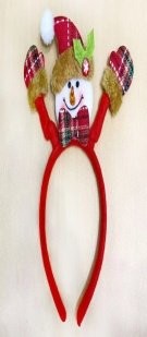 Raised Hand Snowman Head Bopper
