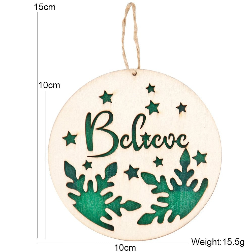 Red Base Letter Christmas Tree a Style Hanging Sign 11
