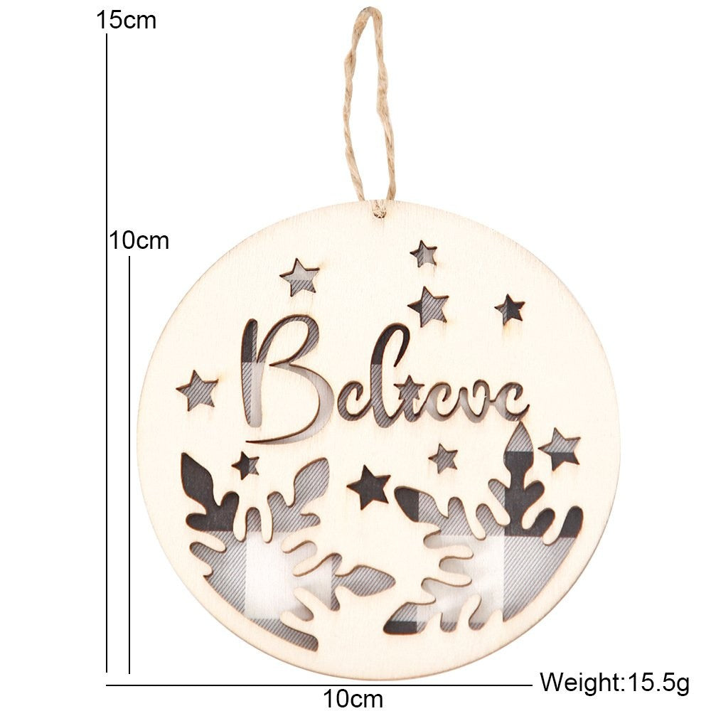 Red Base Letter Christmas Tree a Style Hanging Sign 12