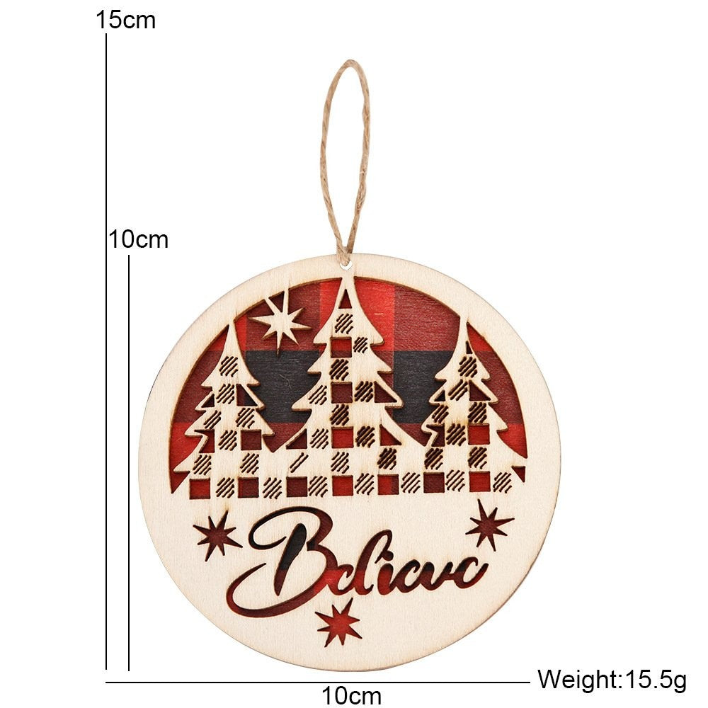 Red Base Letter Christmas Tree a Style Hanging Sign 4