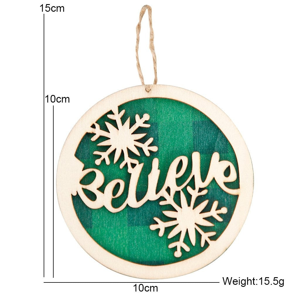 Red Base Letter Christmas Tree a Style Hanging Sign 8