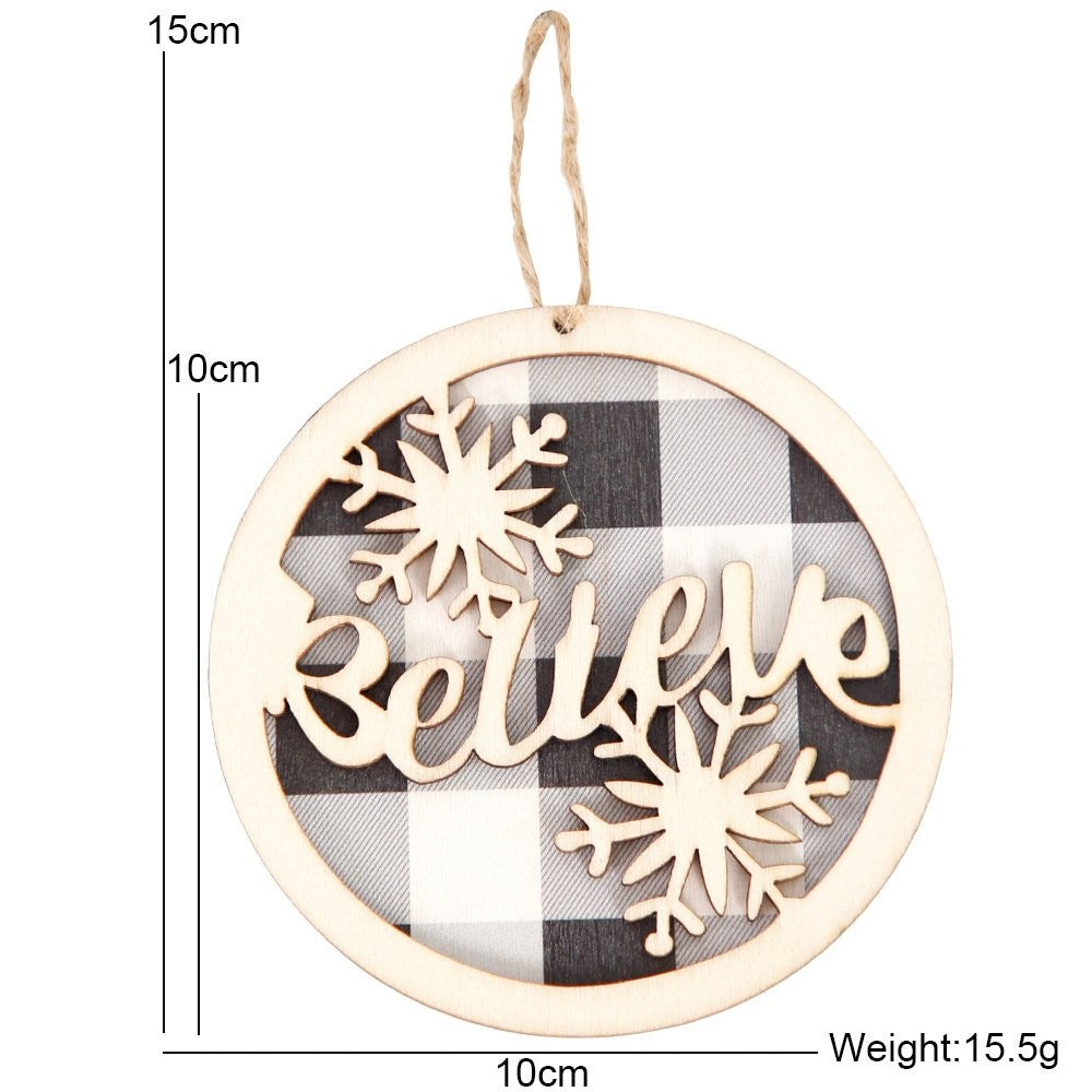 Red Base Letter Christmas Tree a Style Hanging Sign 9