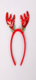 Red Fold Pcs Reindeer Corner Head Bopper