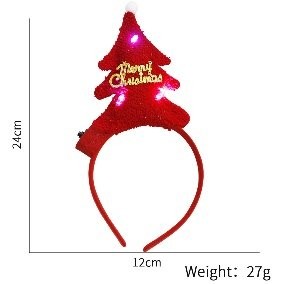 Red Letter Christmas Tree Headband 24*12cm