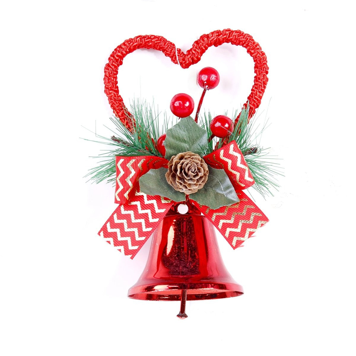 Red Nylon String Heart - Red Bell Bell Garland