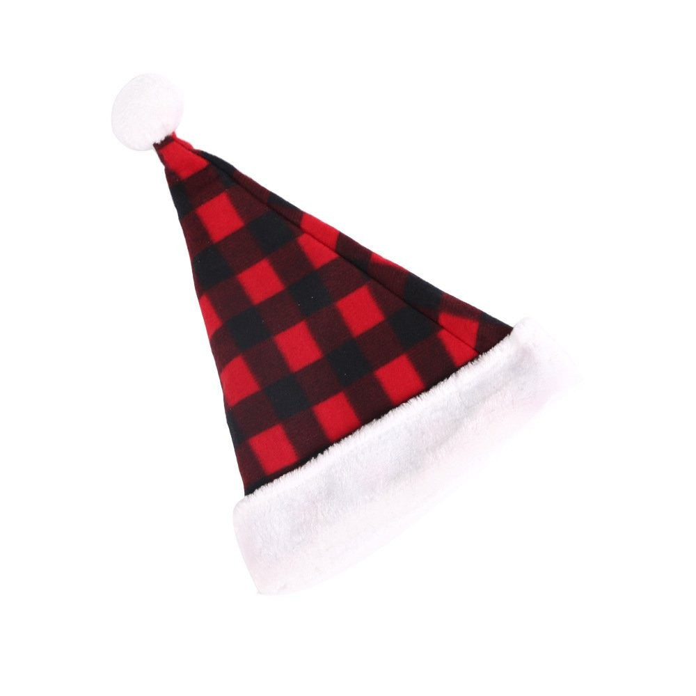 Red Plaid Santa Hat