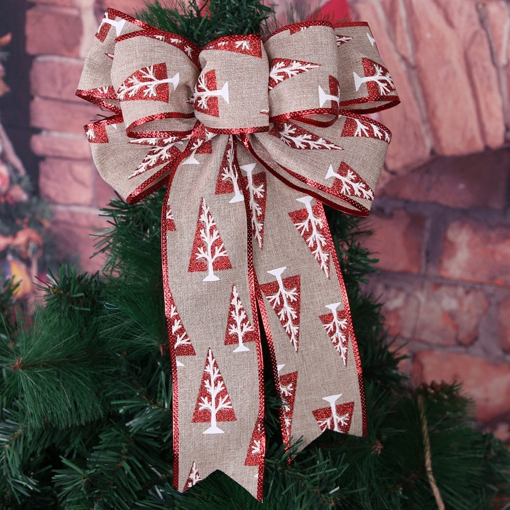 Red Printed Bow (Small) 4