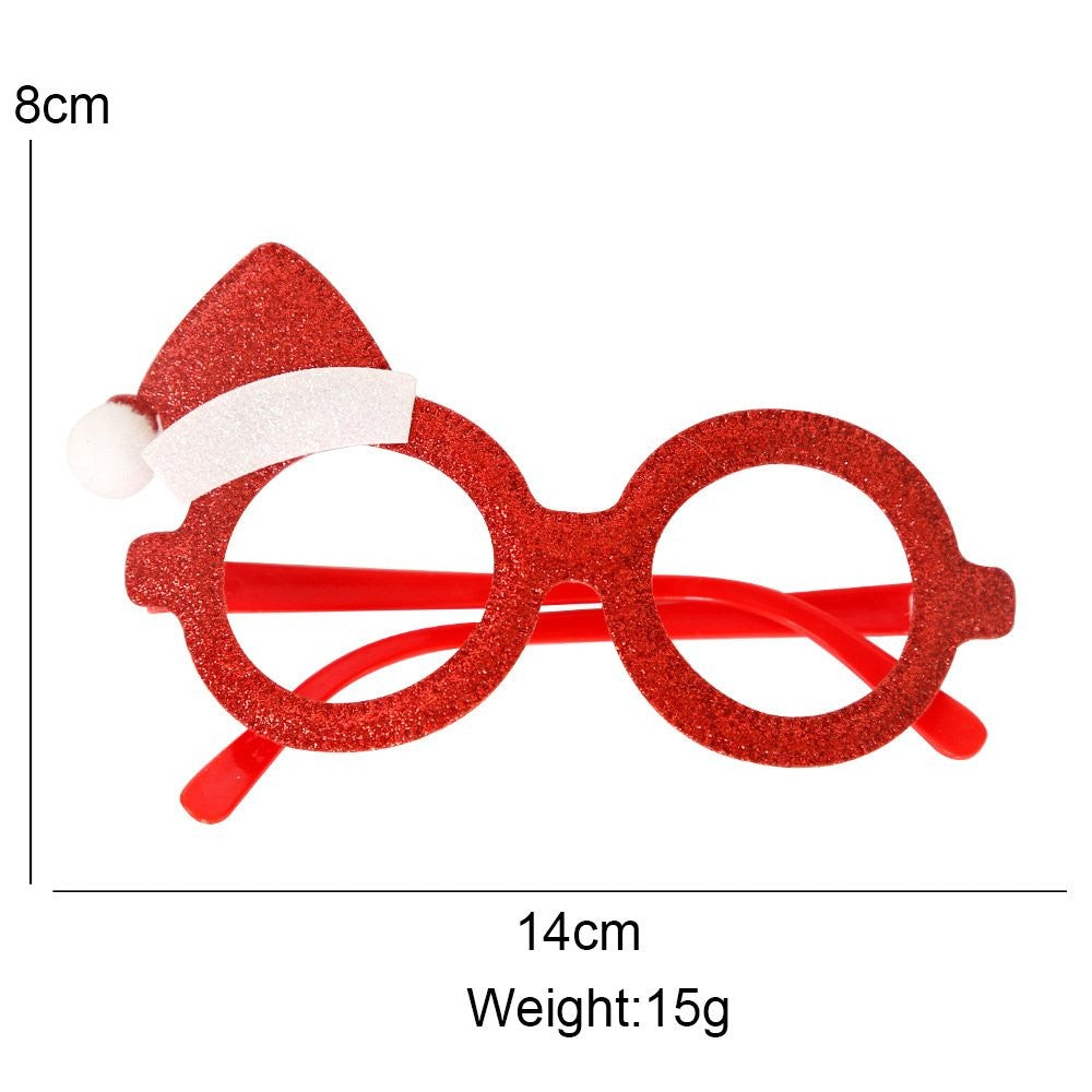 Red Santa Hat Glasses 8*14cm